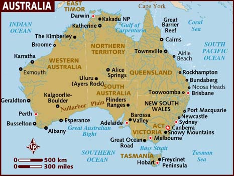 A Map Of Queensland Australia. Map of Australia